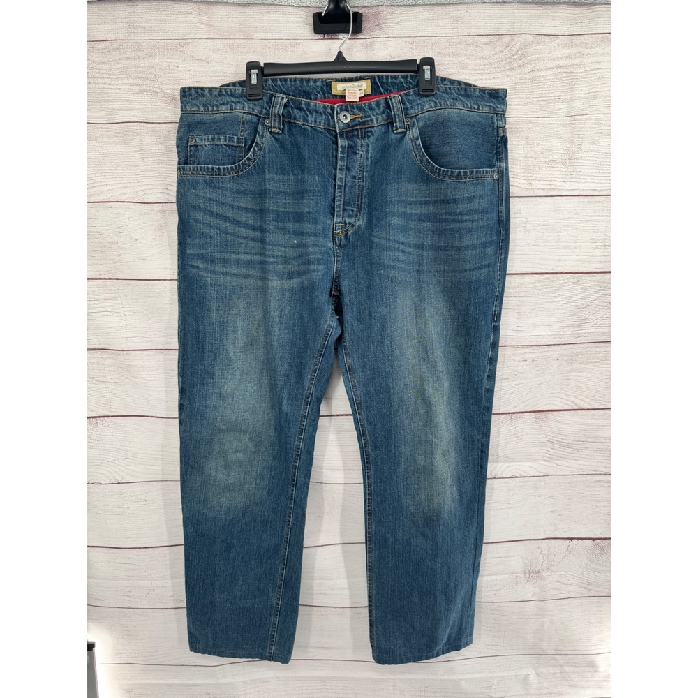 Carbon 2 Cobalt Denim Jeans Relaxed Fit‎ Straight Leg Mens Size 40 Button Fly